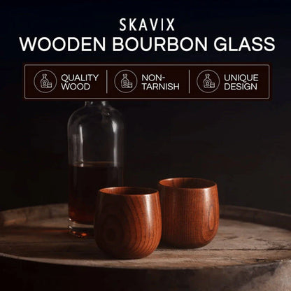 Limited-time discount!🔥Handcrafted charred wooden bourbon glass – unique & rustic.