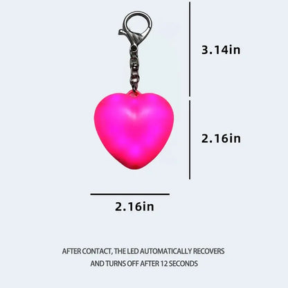 Love Wallet Tote Bag Touch Sensing Light Leather Handbag with Chain Strap for Women Heart-Shaped Illumination Functional & Stylish Accessory